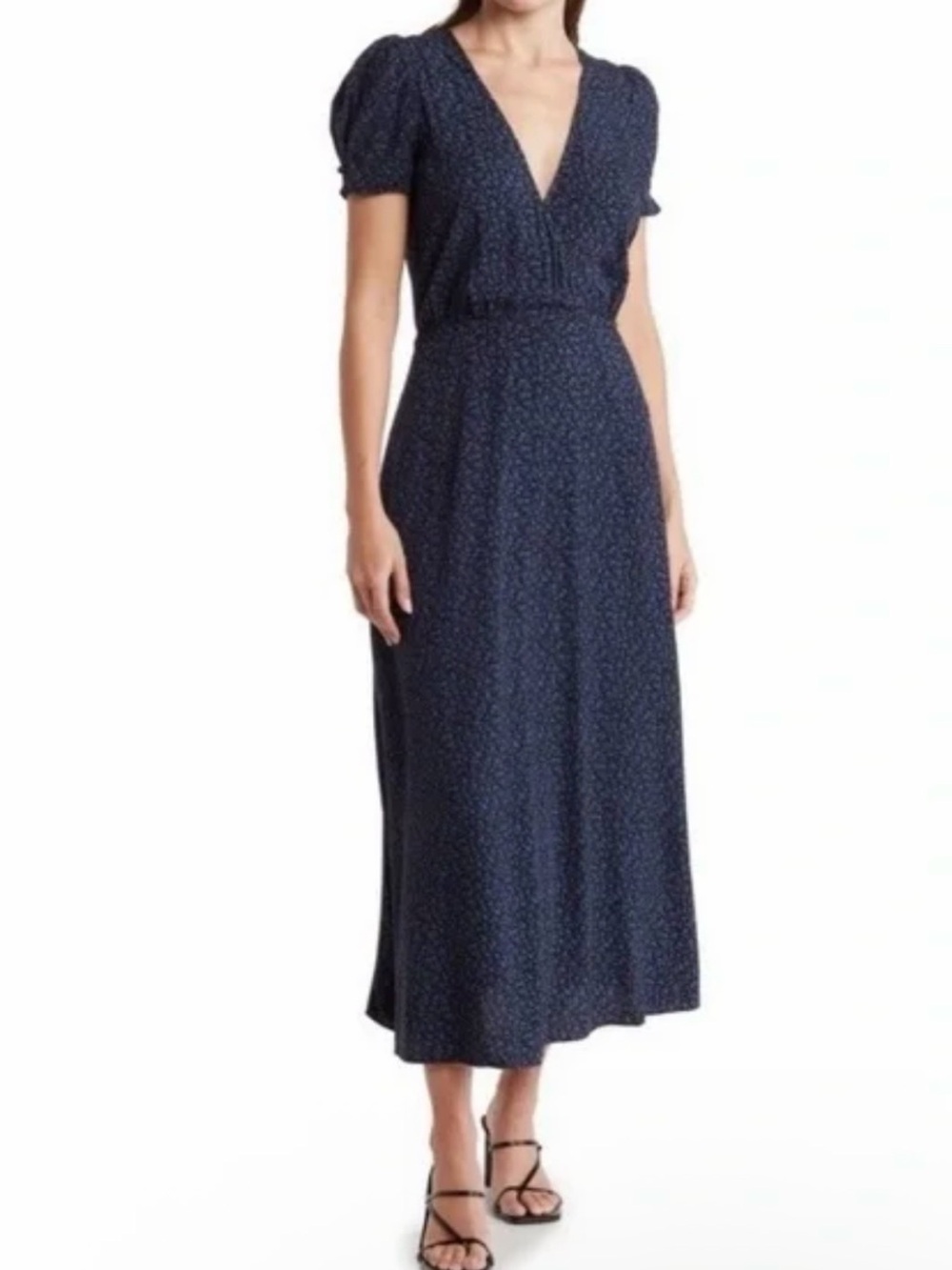 Madewell Navy Blue Floral Wrap Maxi Dress - Picture 7 of 7